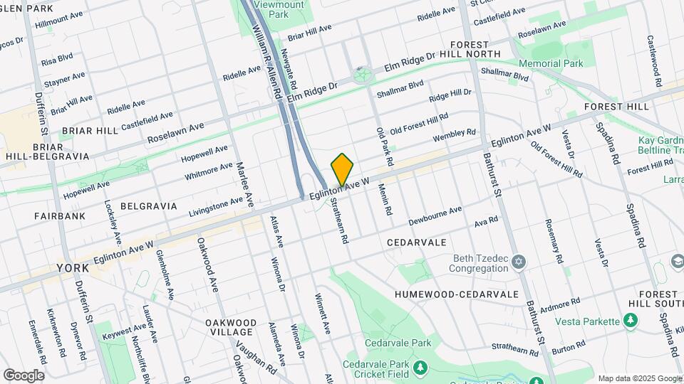 1065 Eglinton Ave Map and Location Details