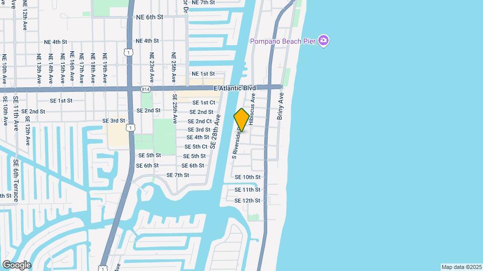 500 S Riverside Dr Map and Location Details