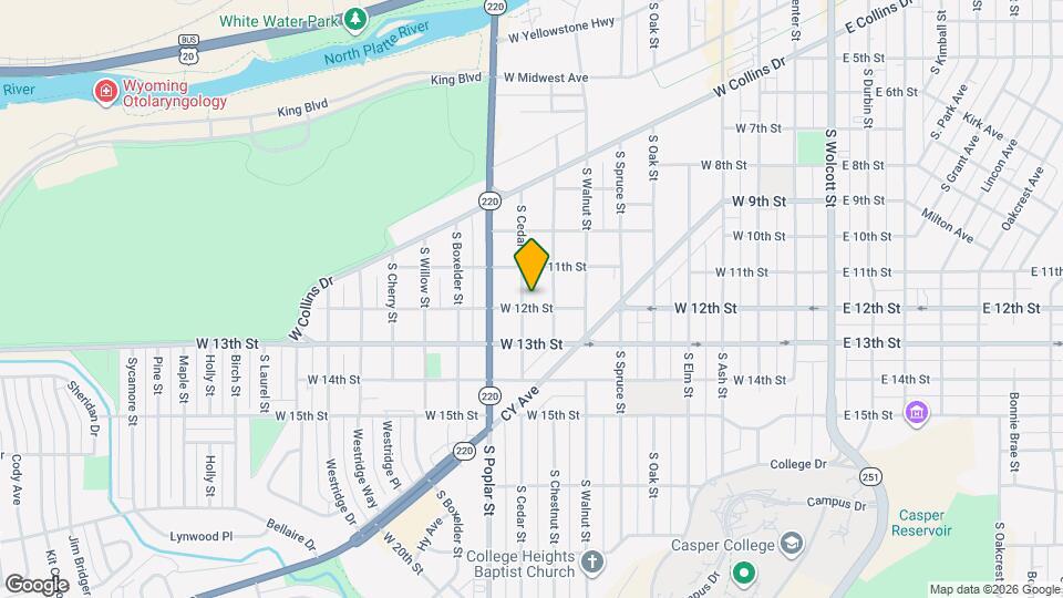 1145 S Cedar St Map and Location Details