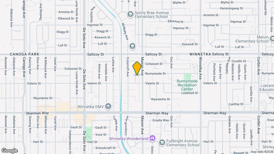 7424 Sunny Brae Ave Map and Location Details