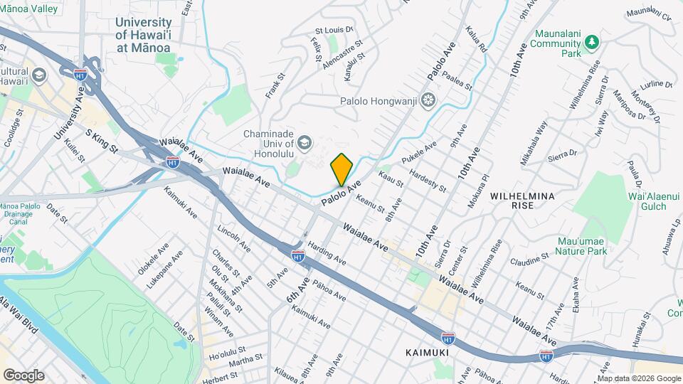 1270 Palolo Ave Map and Location Details