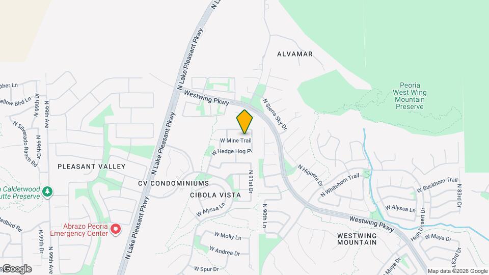 9156 W Mine Trail Map and Location Details