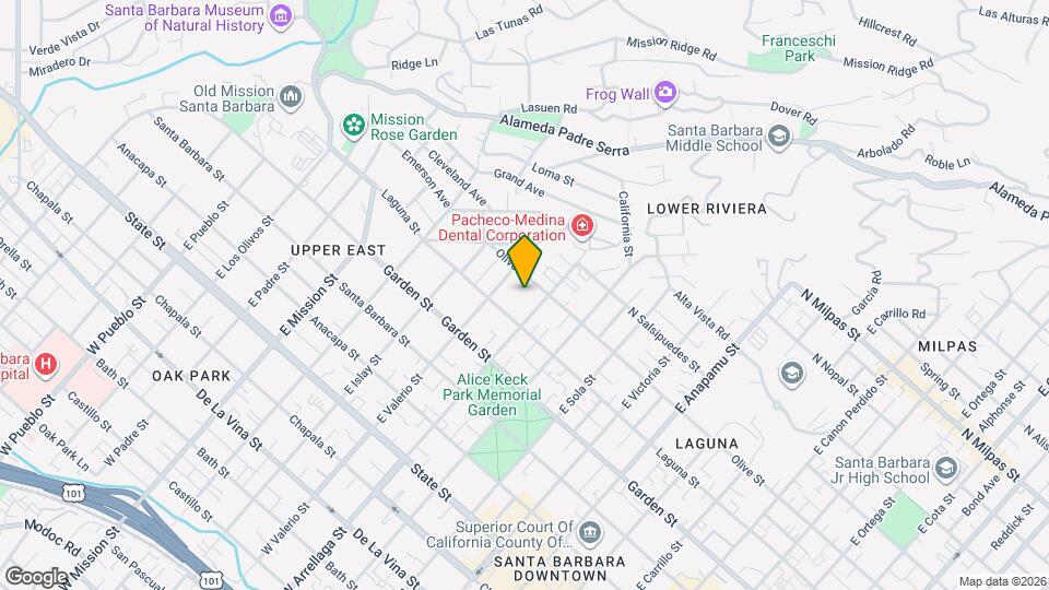 1615 Olive St, Unit B Mapa y Detalles de la Ubicación