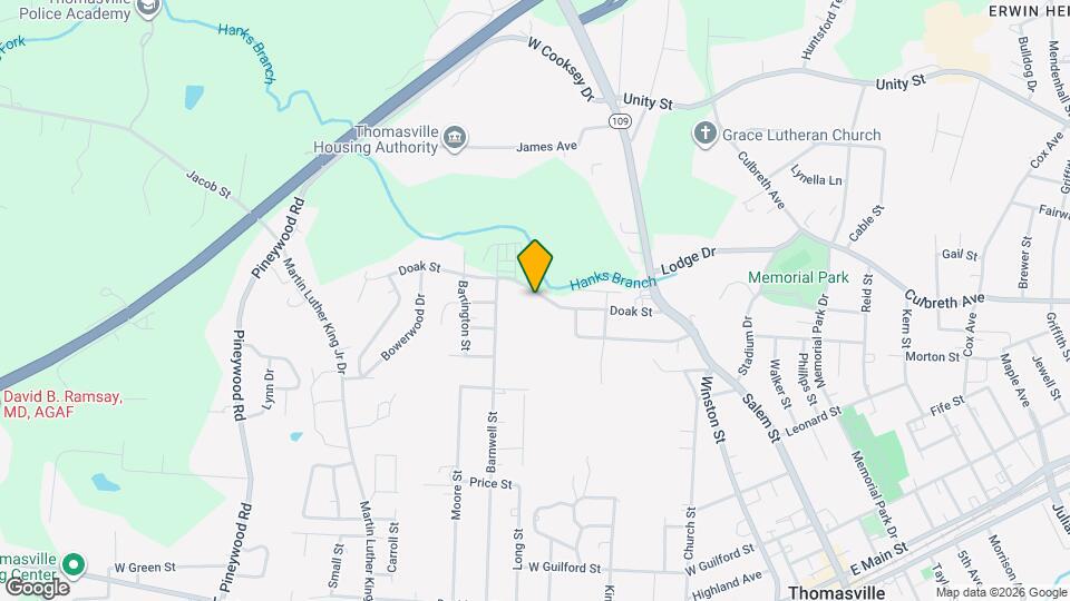 415 Doak St Map and Location Details