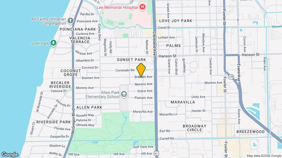 1872 Braman Ave Map and Location Details