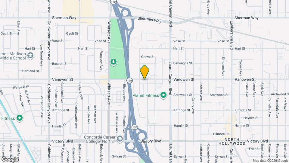 12244 Vanowen St Map and Location Details