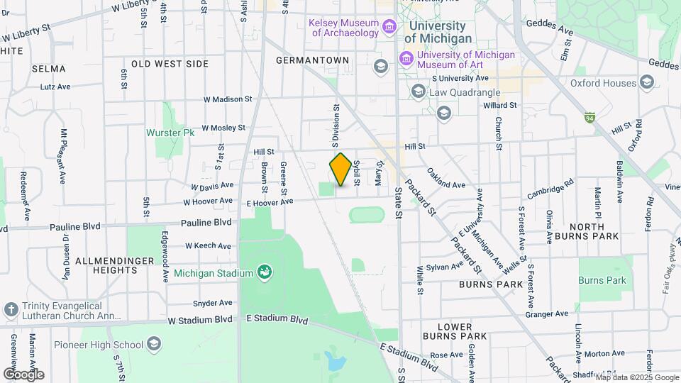 929 S Division St Map and Location Details