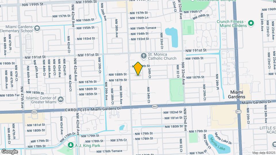 3577 NW 187th St Map and Location Details