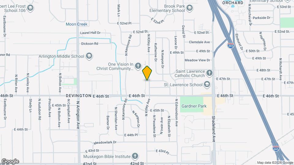 4636 N Kitley Ave Map and Location Details