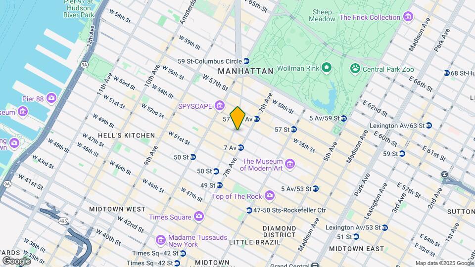 220 E 54th St Map and Location Details