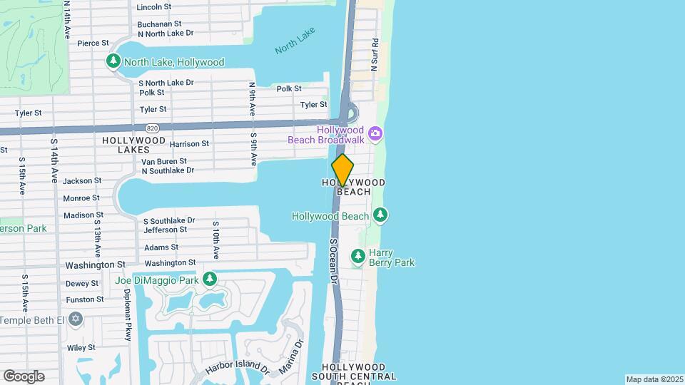 609 S Ocean Dr Map and Location Details