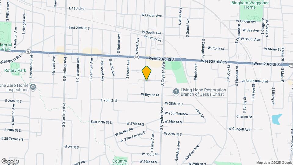 1327 W 24TH St S Map and Location Details