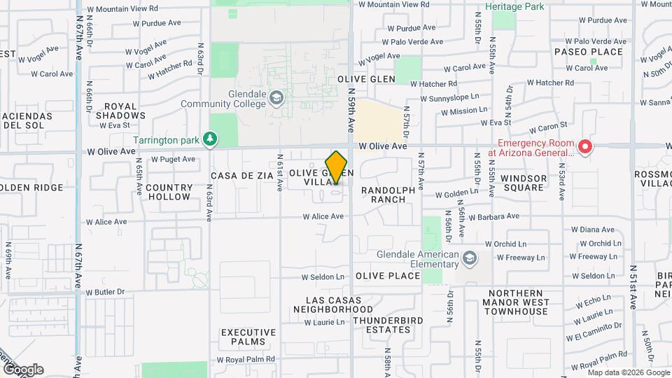 5910 W Golden Ln Map and Location Details