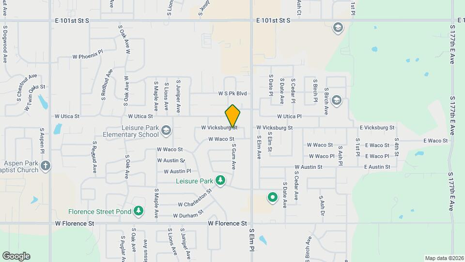 801 W Vicksburg St Map and Location Details