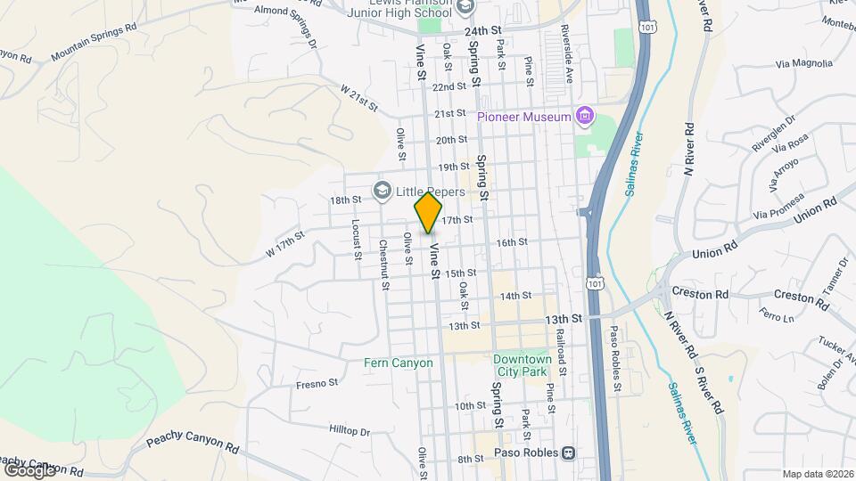 1619 Vine St Map and Location Details