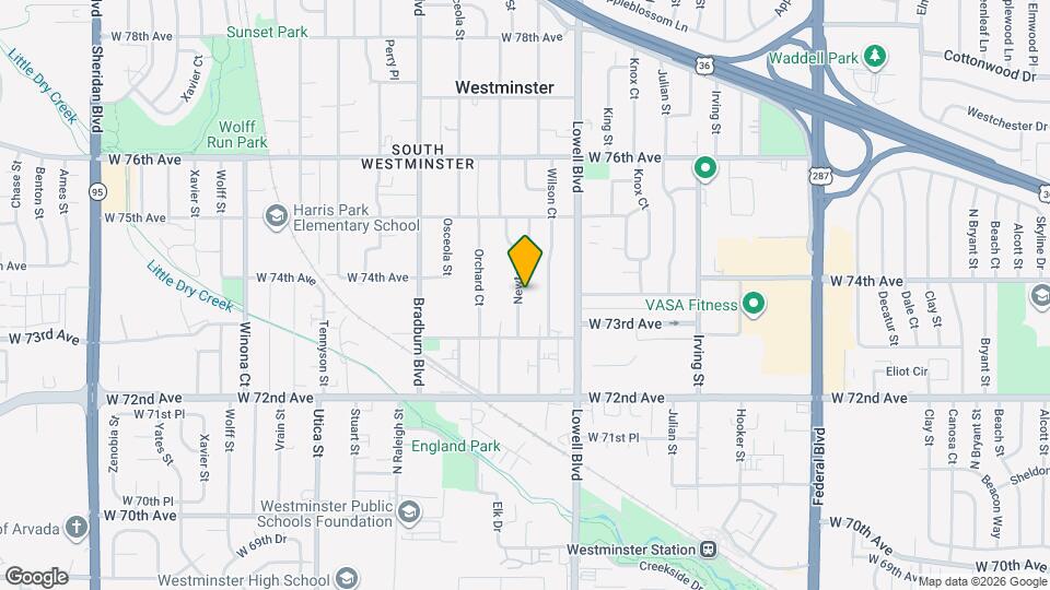 7360 Newton St Map and Location Details