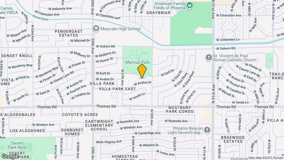 5532 W Avalon Dr Map and Location Details
