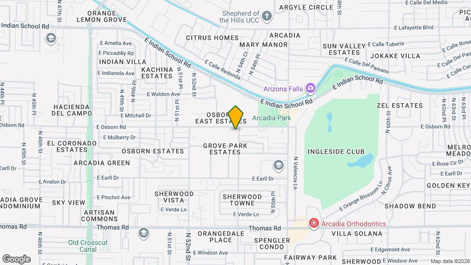 5339 E Osborn Rd Map and Location Details