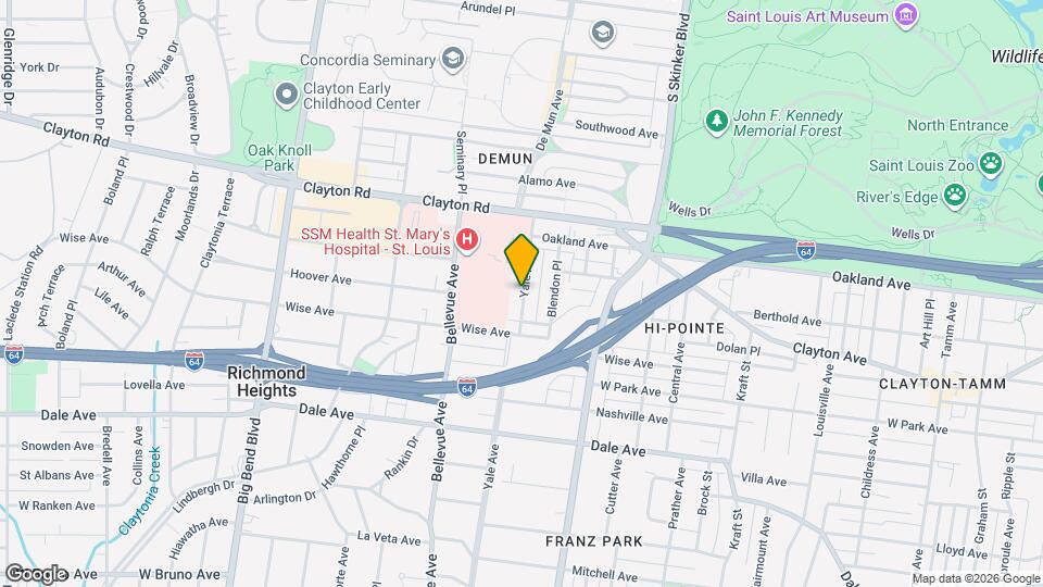 1101 Yale Ave Map and Location Details