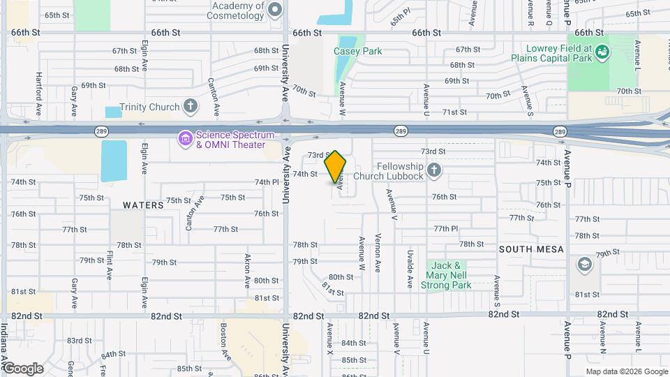 7406 Avenue X Map and Location Details