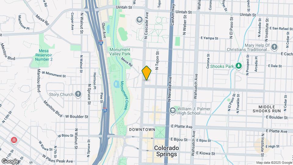 605 N Cascade Ave Map and Location Details