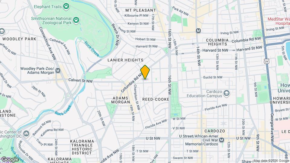 2515 Ontario Rd NW Map and Location Details