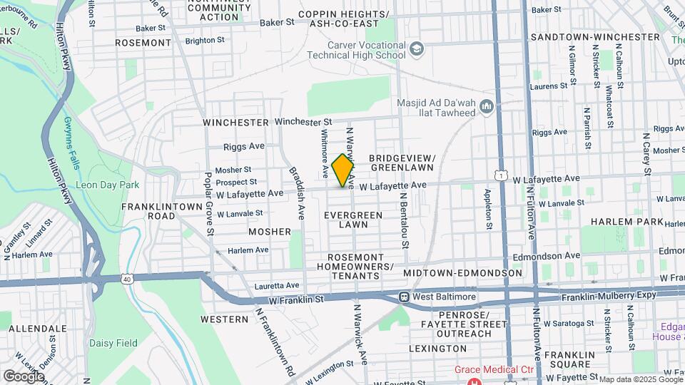 2519 W Lafayette Ave Map and Location Details