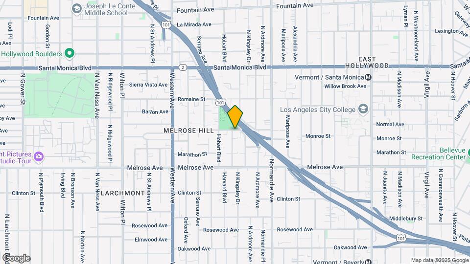 842 N Harvard Blvd Mapa y Detalles de la Ubicación