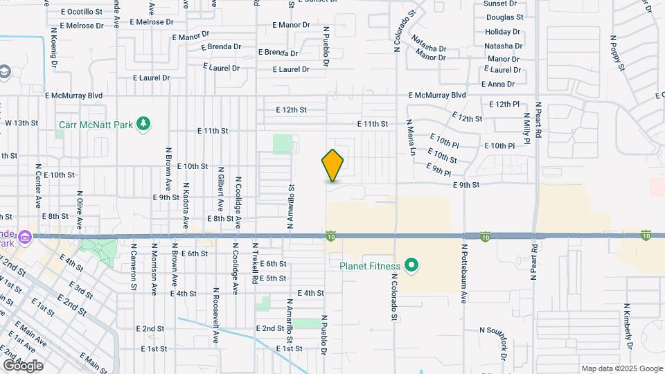 846 N Pueblo Dr Map and Location Details