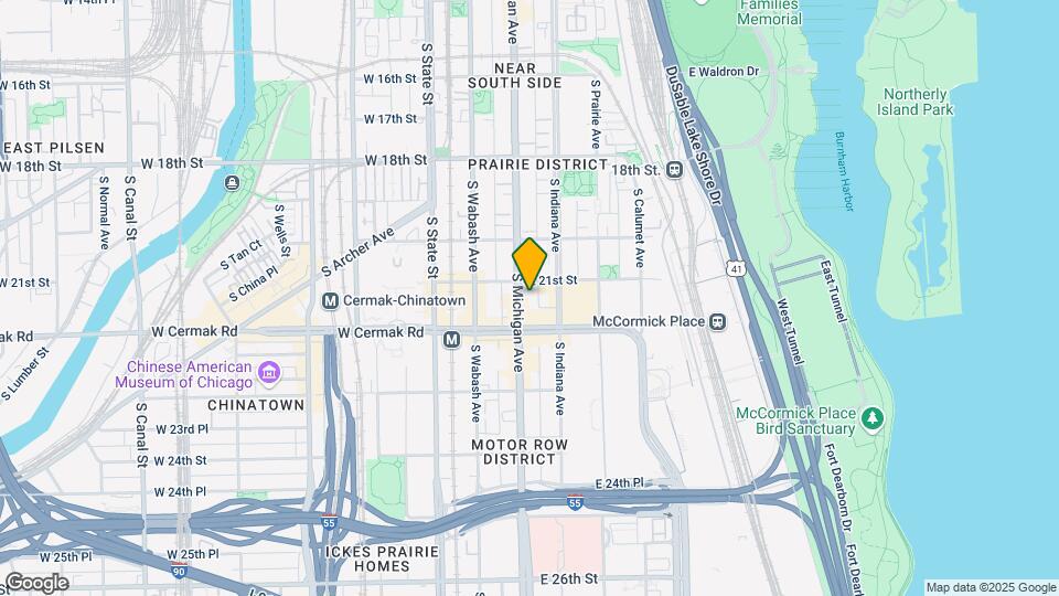 2101 S Michigan Ave Map and Location Details
