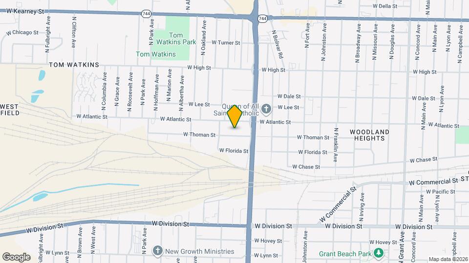 1701 W Thoman St Map and Location Details