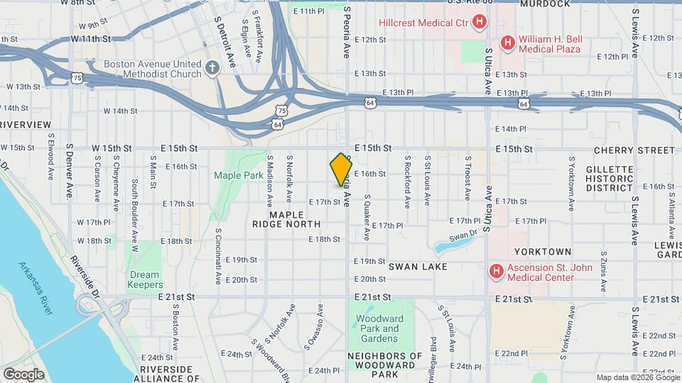 1616 S Peoria Ave Map and Location Details