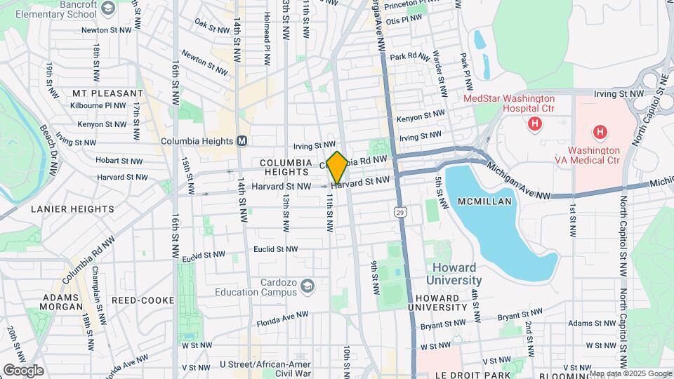 1012 Harvard St NW Map and Location Details