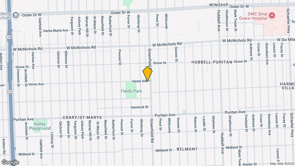 16611 Greenfield Rd Map and Location Details
