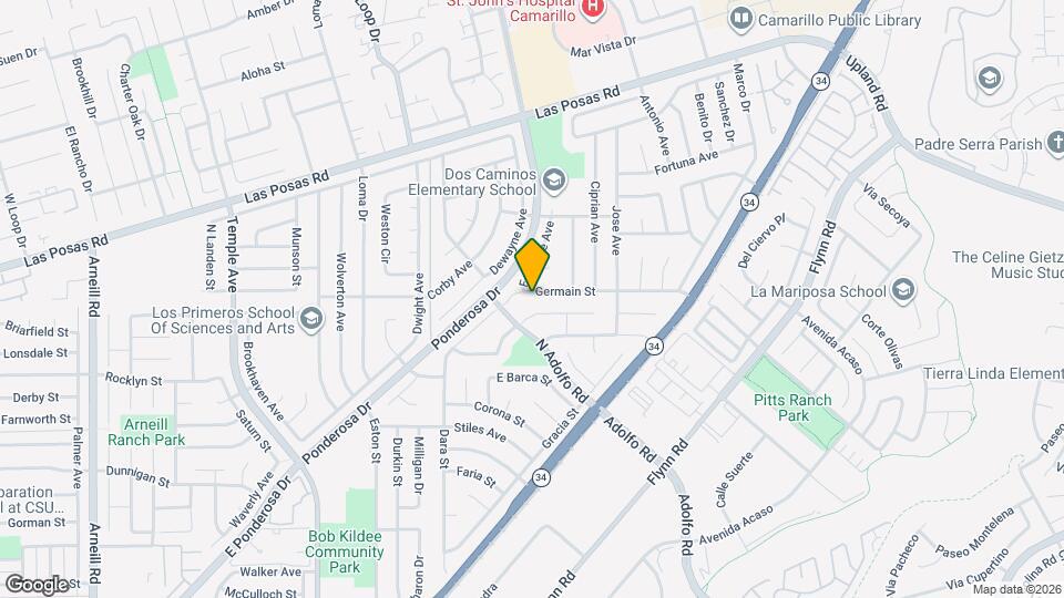 3542 Germain St Map and Location Details