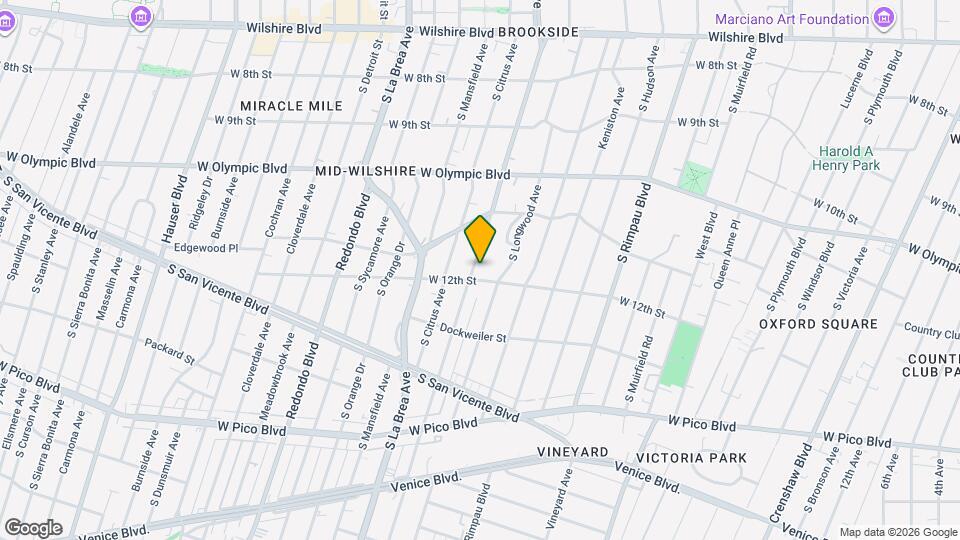 1174 S Highland Ave Map and Location Details