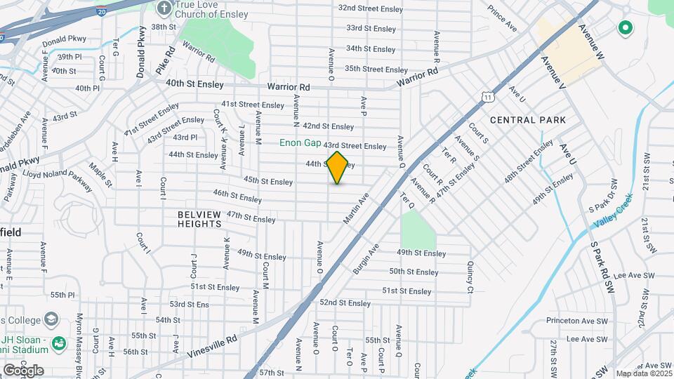 1511 45th St Ensley Mapa y Detalles de la Ubicación