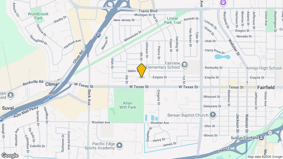 1680 W Texas St, Unit #1 Map and Location Details