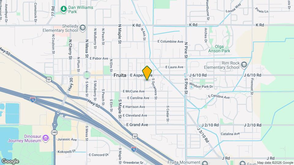 136 S Ash St, Unit 136 S Ash Map and Location Details