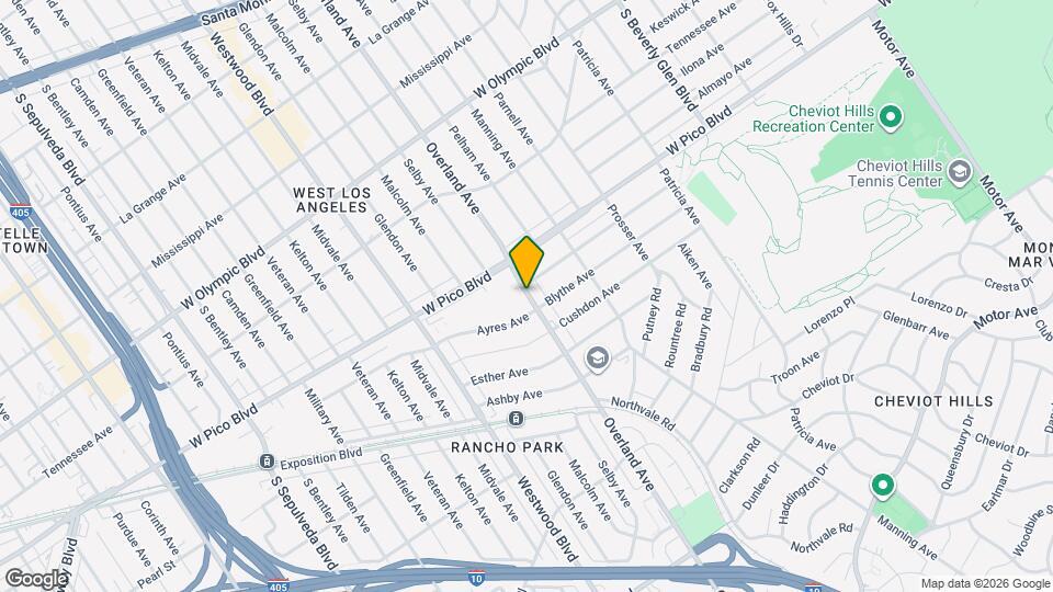 2455 Overland Ave Map and Location Details