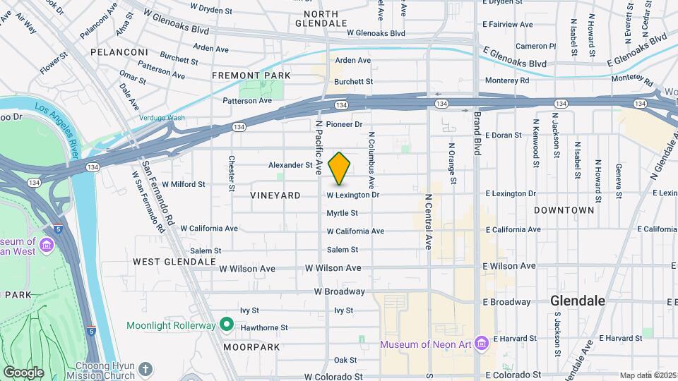 445 W Lexington Dr Map and Location Details