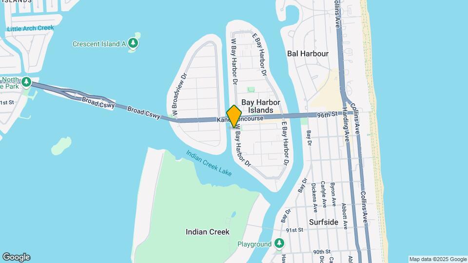 9500 W Bay Harbor Dr Mapa y Detalles de la Ubicación
