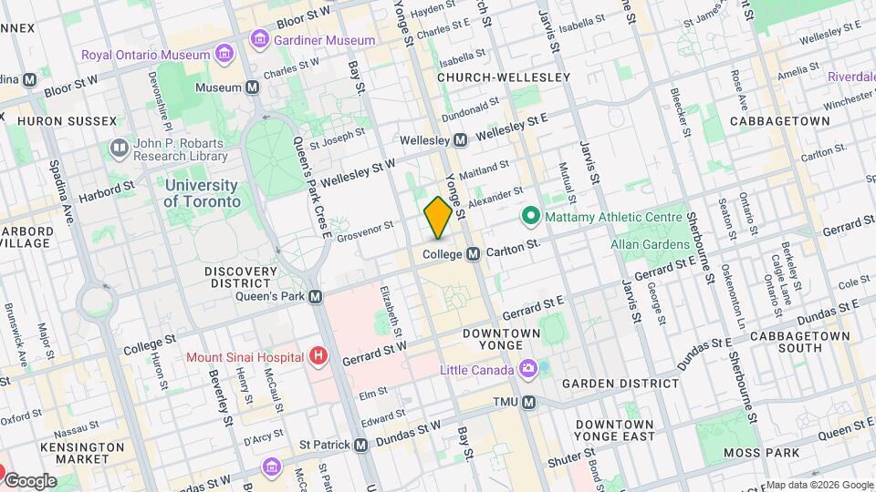 25 Grenville St, Unit 1002 Map and Location Details