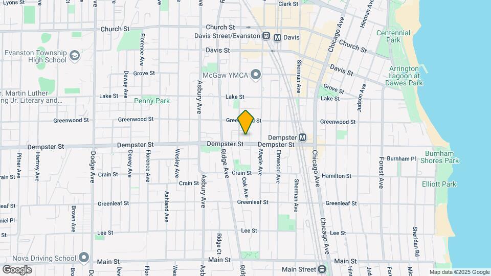 1025 Dempster St, Unit #1025-E2 Map and Location Details