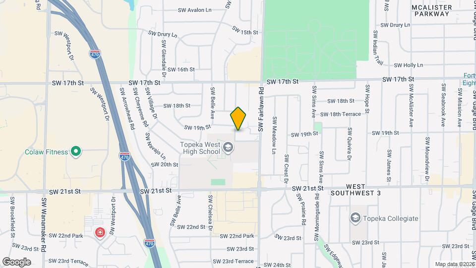 1908 SW Fairmont Rd Map and Location Details