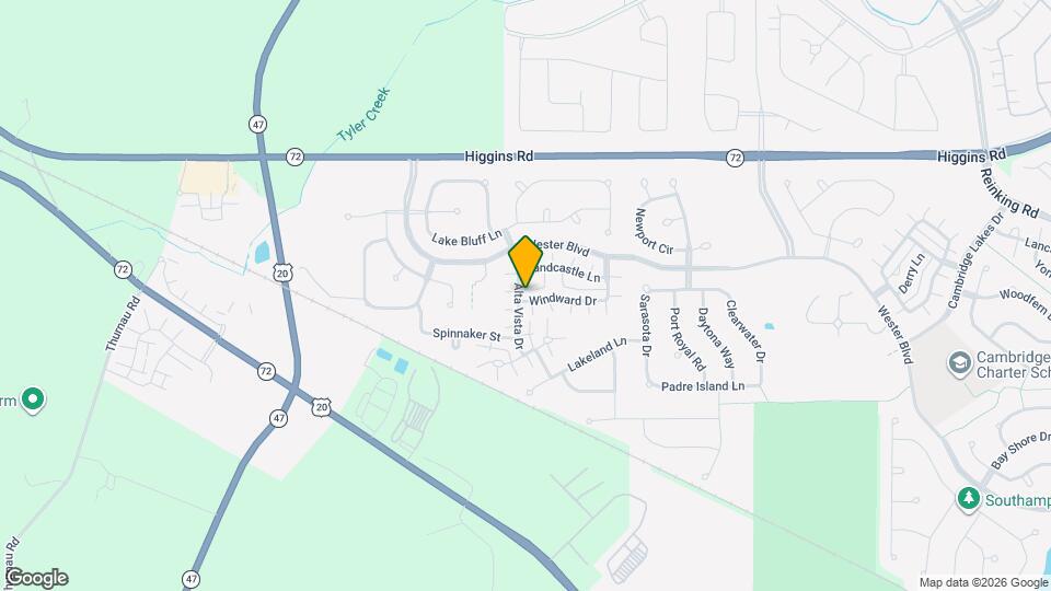 1716 Windward Dr Map and Location Details