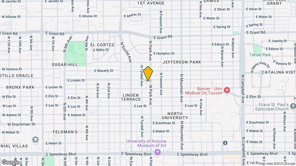 1823 N Park Ave, Unit #1 Map and Location Details