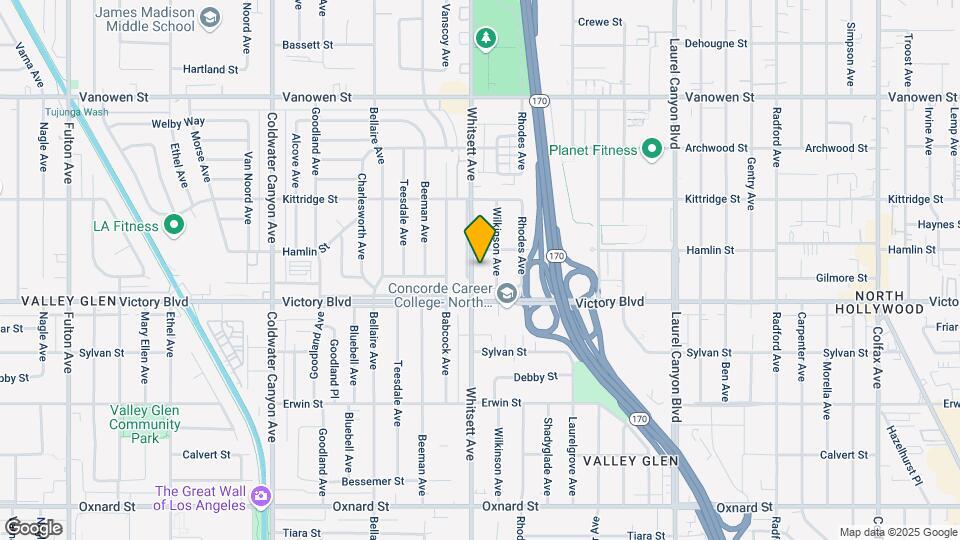 6436 Whitsett Ave Map and Location Details