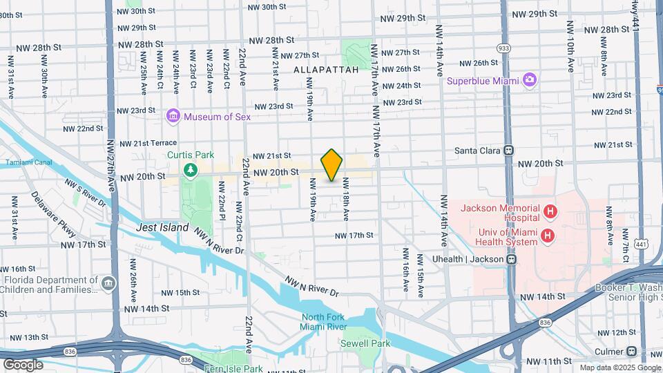 1843 NW 19th Terrace Mapa y Detalles de la Ubicación