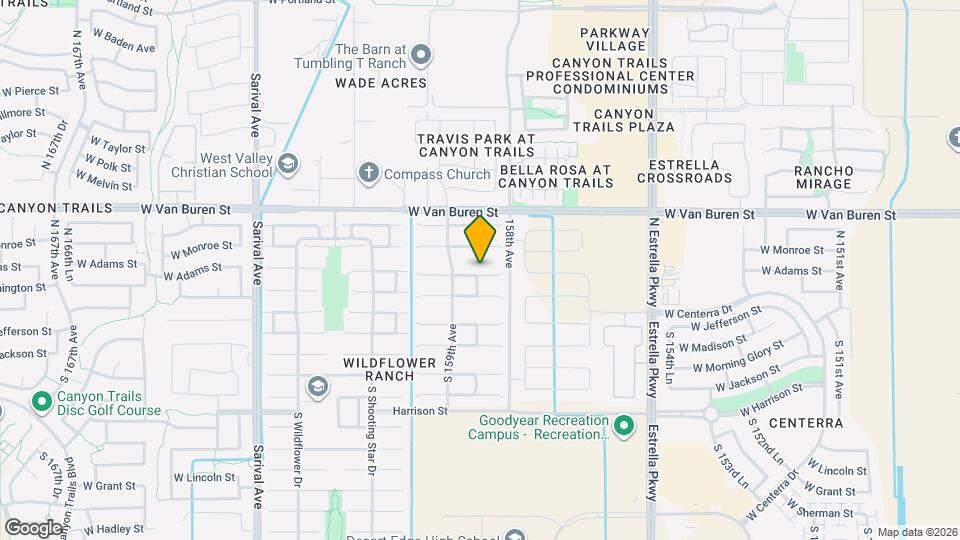 15848 W Adams St Mapa y Detalles de la Ubicación